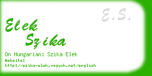 elek szika business card